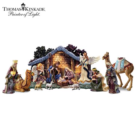 thomas kinkade nativity figurines|thomas kinkade nativity sets.